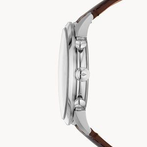Reloj Fossil Townsman FS5549  Acero Inoxidable Correa de Cuero Marrón Azul