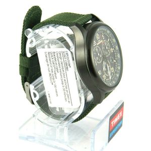 Reloj Timex Field Expedition TW4B10300 Fecha Cronómetro Luz de Fondo Correa de Nylon Verde Negro