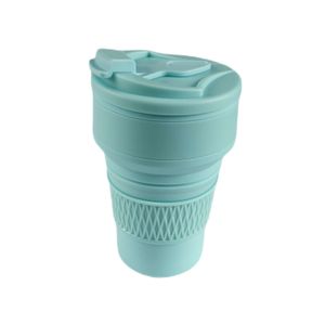Vaso Plegable de Silicona 350ml Celeste