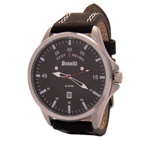 Reloj Boselli B404 Acuático Analógico Color Negro