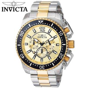 Reloj Invicta Pro Diver 21955 Cronómetro Acero Inoxidable Plateado Dorado