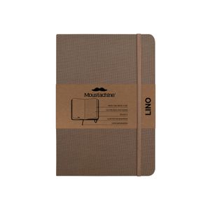 Libreta Moustachine Classic Lino Flex Habano Oscuro Mediano Rayado