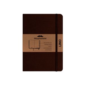 Libreta Moustachine Classic Lino Marron Pocket Blanco