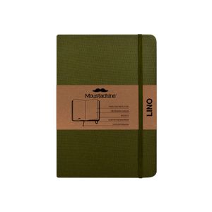 Libreta Moustachine Classic Lino Verde Militar Pocket Blanco