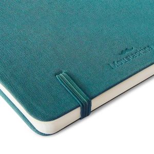 Libreta Moustachine Classic Lino Verde Agua Mediano Rayado
