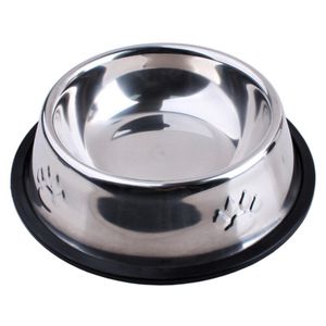 Plato para Perros y Gatos Belén Acero Inoxidable Mediano Goma Antideslizante