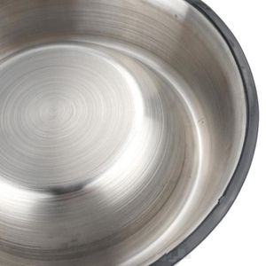 Plato para Perros y Gatos Belén en Acero Inoxidable Grande con Goma Antideslizante