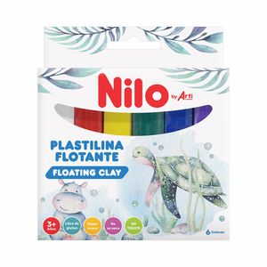 Nilo Plastilina Flotante X 6 Colores Tnil-Fcbx100