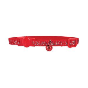 Collar para Gatos Petmate Meow Rojo con Atigrado Reflectante