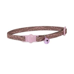 Collar para Gatos Petmate Meow Marrón con Remolinos Rosa