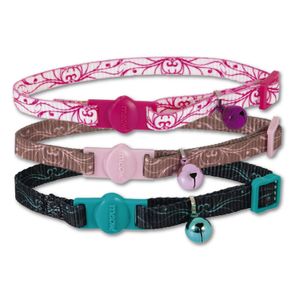 Collar para Gatos Petmate Meow Marrón con Remolinos Rosa