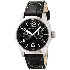 Reloj Invicta I-Force 0764 Multifuncional Acero Inoxidable Correa de Cuero Negro