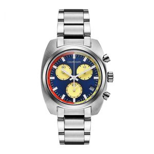 Reloj Calvin Klein Achieve K8W3714N Suizo Fecha Cronómetro Plateado