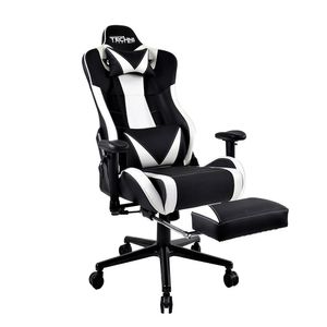 Silla Gamer Technisport Elite Resistencia 150 Kg y Posapies Blanco Sgbl1