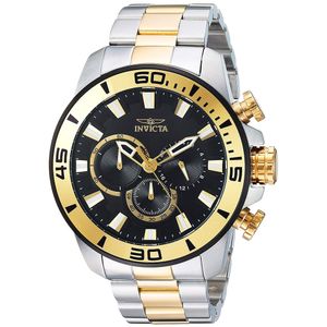 Reloj Invicta Pro Diver 22588 Cronómetro Acero Inoxidable Plateado Dorado