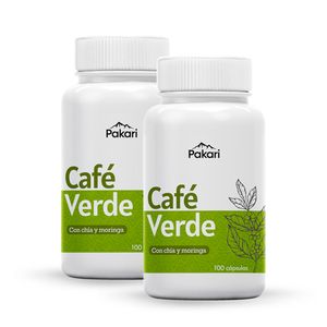 Pack Café Verde 100 Cápsulas Pakari Superfoods