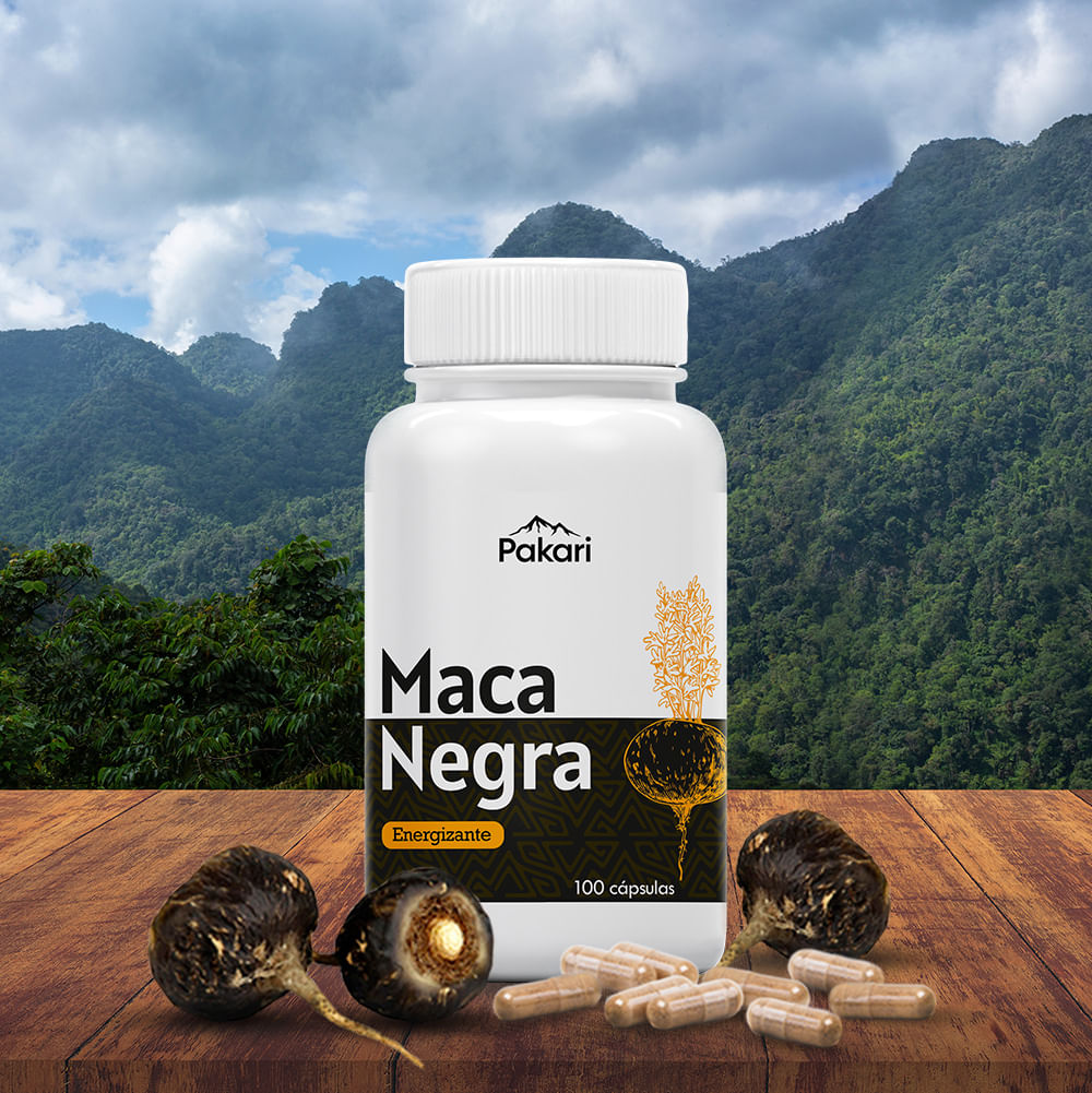 Maca Negra 100 Cápsulas Pakari Superfoods Energizante Natural | 292311