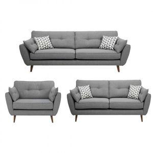 Juego de Sala Vintage 3 2 1 Altina Gris