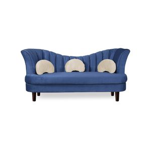 Sofá de 3 Cuerpos Armani Home Premium Azul Acero