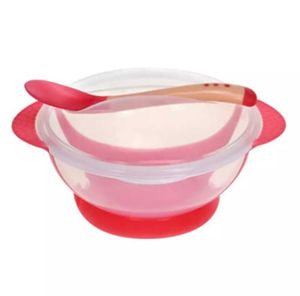 Plato con Cuchara Rojo