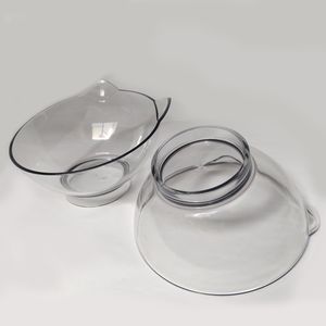Plato Doble en Altura para Gato Transparente