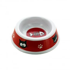 Plato o Comedero con Estampado de Gato