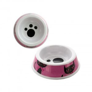 Plato o Comedero con Estampado de Gato