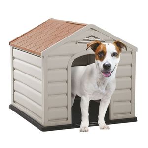 Casa para Perros Razas Pequeñas Rimax Techo Color Ladrillo