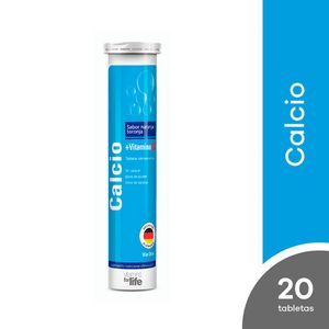 Calcio + Vitamina D3 Tabletas Efervescentes - Tubo 20 UN