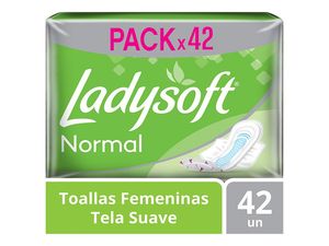 Toallas Higiénicas Normal Con Alas Mega Pack Ladysoft - Bolsa 42 UN