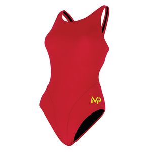 Traje de Baño Phelps Comp Back Solid Rojo para Mujer
