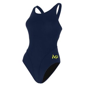Traje de Baño Phelps Comp Back Solid Azul Marino para Mujer