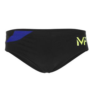Traje de Baño Phelps 8cm Brief Splice Negro y Azul para Hombre