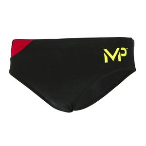 Traje de Baño Phelps 8cm Brief Splice Negro y Rojo para Hombre
