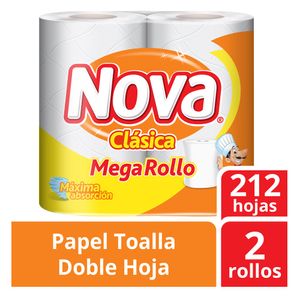 Papel Toalla NOVA Clásico Mega Rollo Paquete 2un