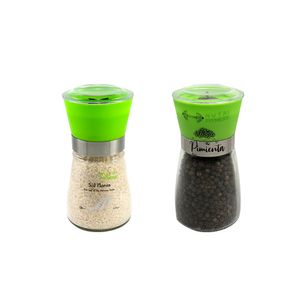 Duo Verde Molinillos Sal de Maras 200 gr y Pimienta Nutri Fitness 200 gr