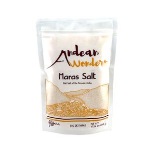 Paquete Seis Bolsas de Sal de Maras Andean Wonders 500 gr Semigruesa