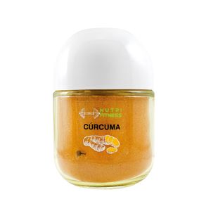 Frasco de Curcuma Nutri Fitness 200 gr Tapa Blanca