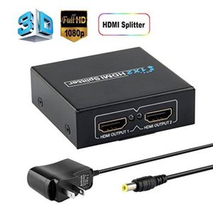 HDMI Splitter 1 x 2 1.4 Full HD 4K Multiplica Señal Conecta 2 TV Negro