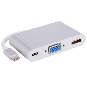 Adaptador Convertidor Tipo C a HDMI USB 3.0 VGA Audio Tipo C 5 en 1