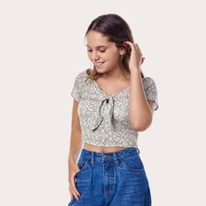 Blusa Mujer Tied Over Repe