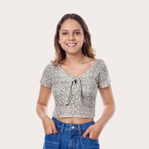 Blusa Mujer Tied Over Repe