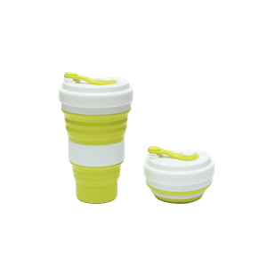 Vaso Plegable de Silicona Ununa Verde Limón de 550ml