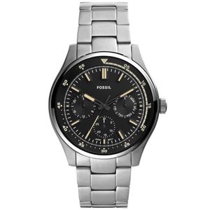 Reloj Fossil Belmar FS5575 Multifuncional Acero Inoxidable Plateado Negro