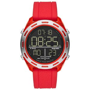 Reloj Diesel Crusher DZ1900 Digital Cronómetro Alarma Luz de Fondo Rojo
