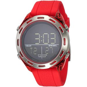 Reloj Diesel Crusher DZ1900 Digital Cronómetro Alarma Luz de Fondo Rojo