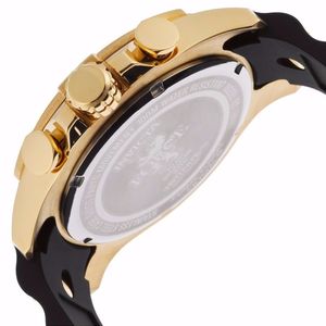 Reloj Invicta I-Force 19660 Cronómetro Acero Inoxidable Correa de Silicona Negro Dorado