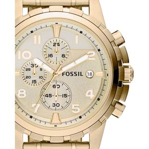 Reloj Fossil Dean FS4867 Cronómetro Acero Inoxidable Fecha Dorado