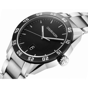 Reloj Calvin Klein Complete K9R31C41 Suizo Plateado Negro
