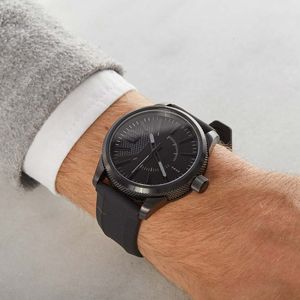 Reloj Diesel Rasp DZ1807  Analógico Correa de Silicona  Negro